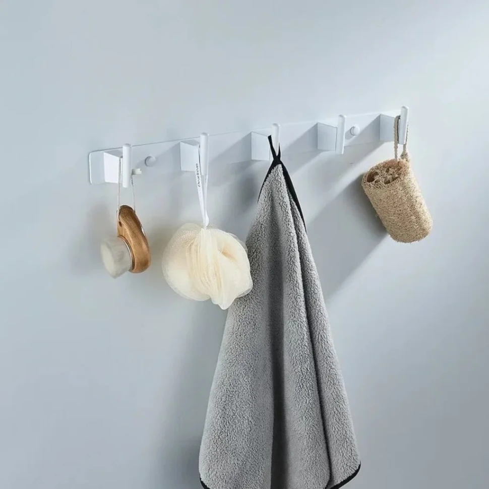 Крючки для ванной и кухни / планка с 5 крючками Shevanik SG5751C, белый