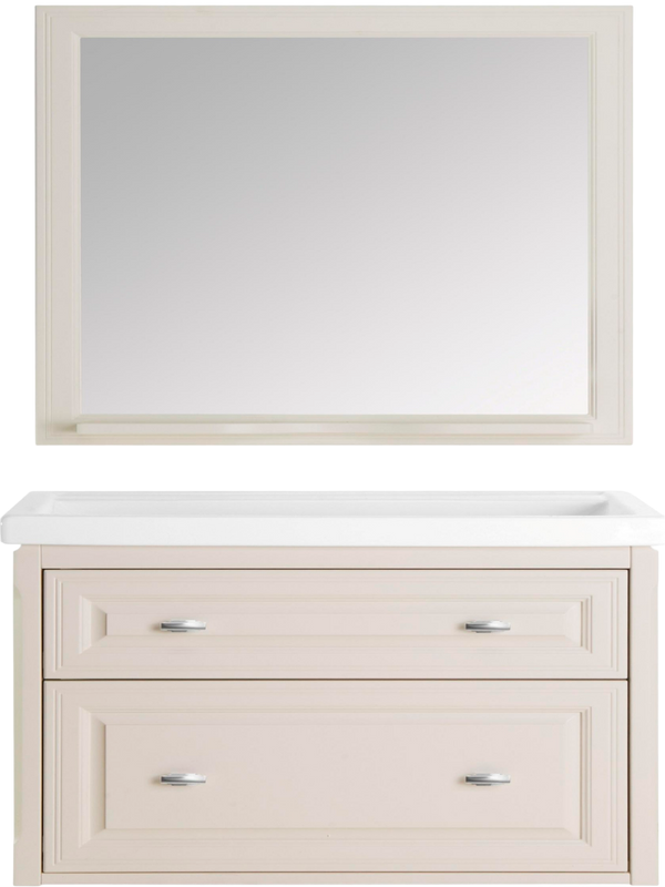 Мебель для ванной комнаты ASB-Woodline Кастелло 100 подвесная, бежевая