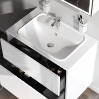 Тумба с раковиной AM.PM Func 80 белая матовая, с двумя ящиками