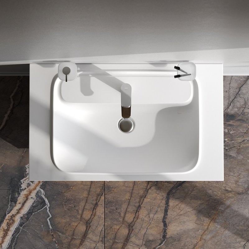 Тумба с раковиной AM.PM Func 80 белая матовая, с двумя ящиками