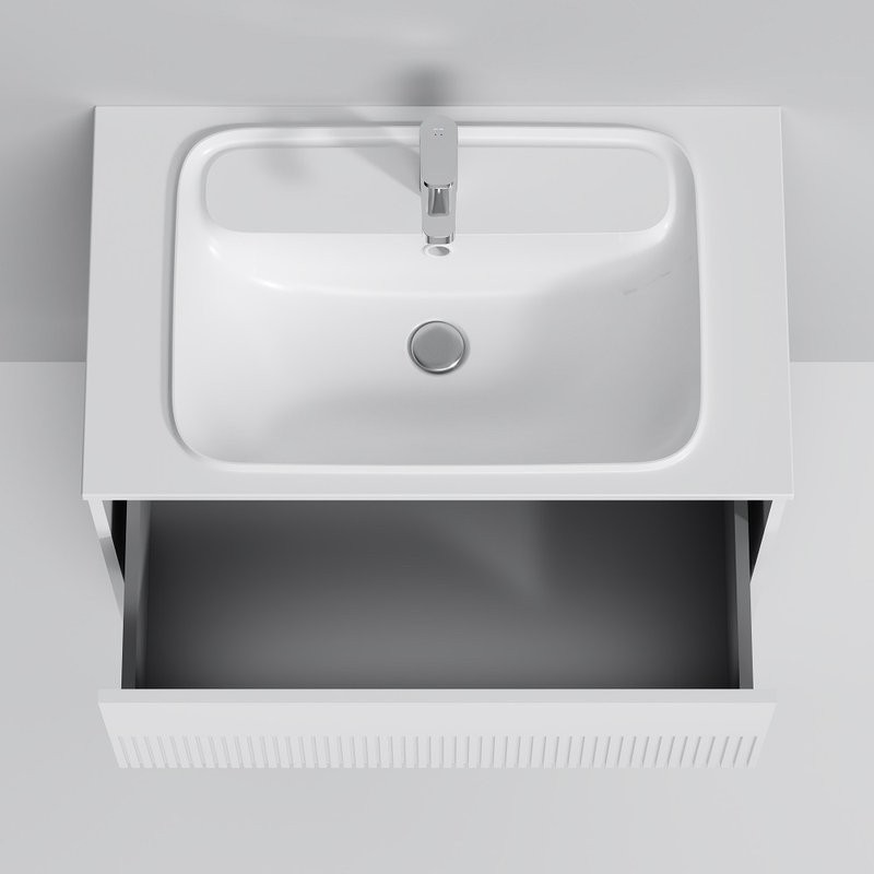 Тумба с раковиной AM.PM Func 80 белая матовая, с двумя ящиками