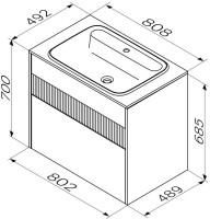Тумба с раковиной AM.PM Func 80 белая матовая, с двумя ящиками