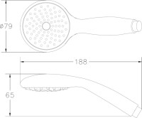 Душевой комплект Смеситель для душа Aquanet Passion AF300-30С хром + Душевая лейка AF000-06C