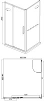 Душевой уголок Bravat Line BS090.2116A 90х90х200