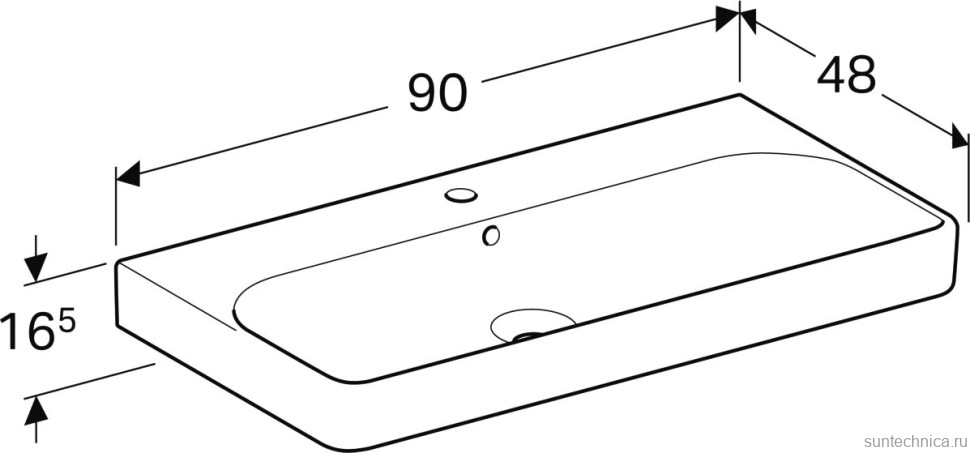 Раковина Geberit Smyle 90 белая