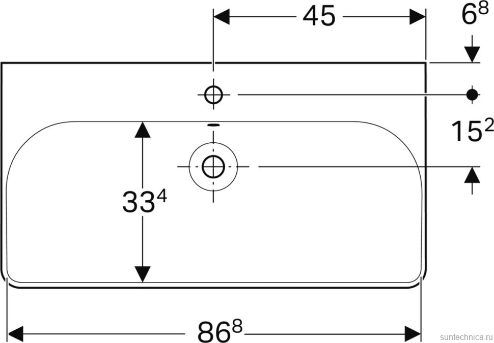 Раковина Geberit Smyle 90 белая