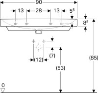 Раковина Geberit Smyle 90 белая