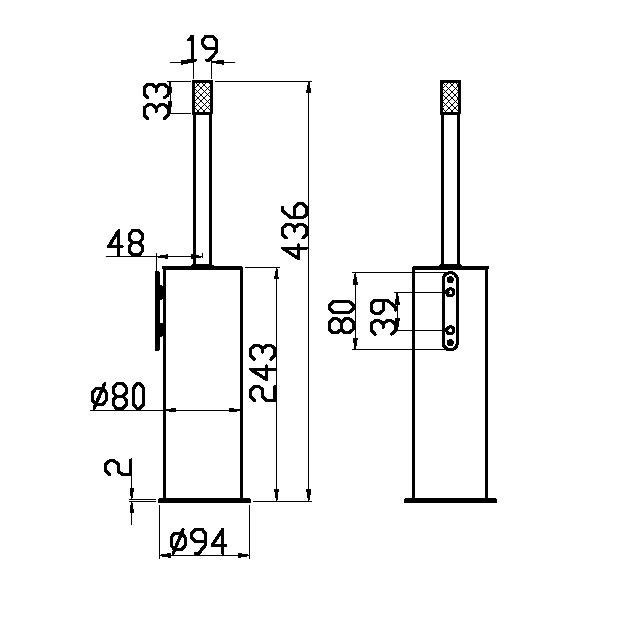Ершик для унитаза Boheme Uno 10984-BRB brushed bronze