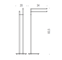 Держатель для полотенец Colombo Design MiniQ B5038.HPS1 напольный, нержавеющая сталь Держатель для полотенец Colombo Design MiniQ B5038.HPS1 напольный, нержавеющая сталь