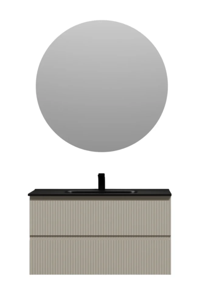 Мебель для ванной комнаты Sancos Snob T 90 beige soft, раковина CN7002MB