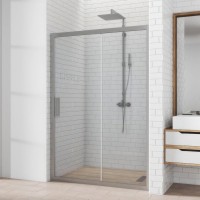 Душевая дверь в нишу Kubele DE019 D2-CLN-MT 165 см, профиль матовый хром