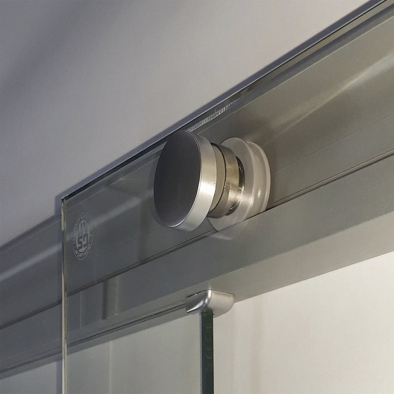 Душевая дверь в нишу Kubele DE019 D2-CLN-MT 165 см, профиль матовый хром