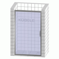 Душевая дверь в нишу Kubele DE019 D2-CLN-MT 165 см, профиль матовый хром