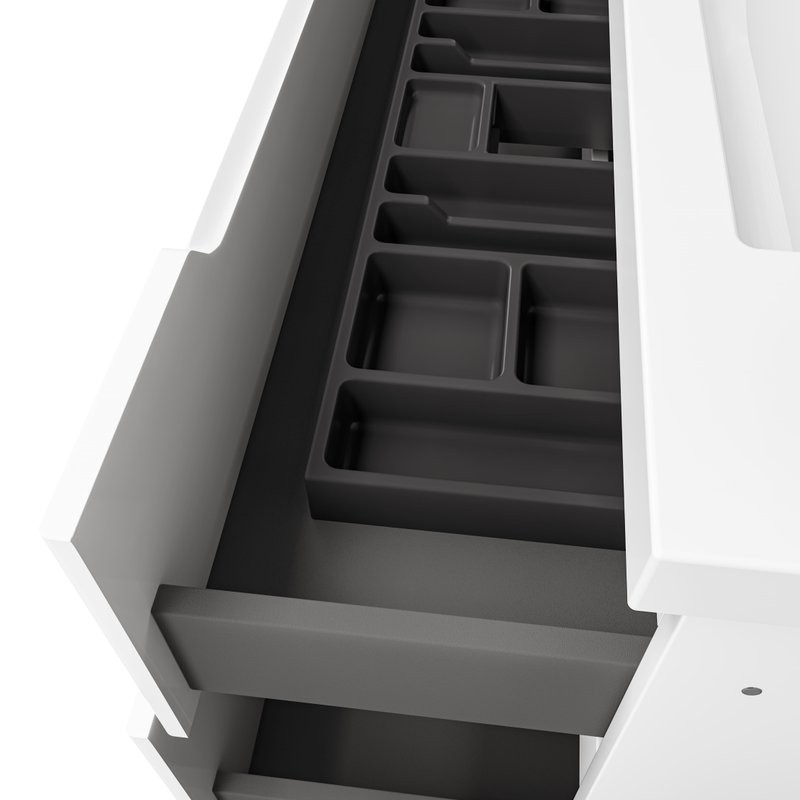 Тумба с раковиной Jorno Puro 100 подвесная, белая