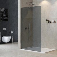 Душевая перегородка Cezares Liberta L-1-TB-120-GR-Cr профиль хром, стекло серое