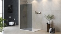 Душевая перегородка Cezares Liberta L-1-TB-120-GR-Cr профиль хром, стекло серое