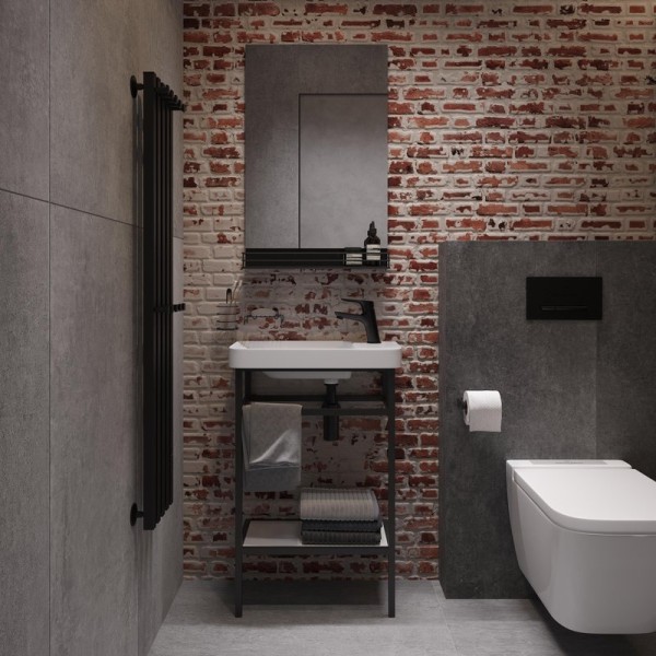 Мебель для ванной комнаты STWORKI Эстфолл 55, черный муар 11054-KL