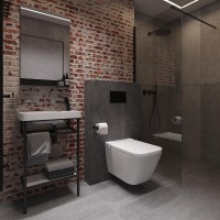 Мебель для ванной комнаты STWORKI Эстфолл 55, черный муар 11054-KL