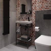Мебель для ванной комнаты STWORKI Эстфолл 55, черный муар 11054-KL