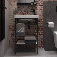 Мебель для ванной комнаты STWORKI Эстфолл 55, черный муар 11054-KL