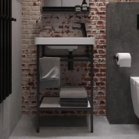 Мебель для ванной комнаты STWORKI Эстфолл 55, черный муар 11054-KL