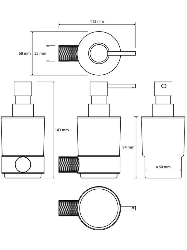 Дозатор для жидкого мыла Bemeta Brilia 177109010 настенный, хром