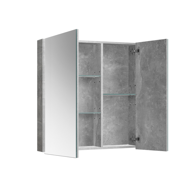 Зеркало-шкаф Belux Стокгольм 70 бетон чикаго светло-серый