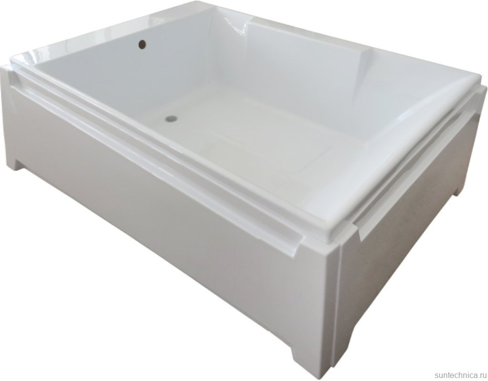 Акриловая ванна Royal Bath Triumph RB 665100 185x120 см, левая, пристенная, белая, с каркасом, для двоих, с экранами