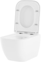 Комплект Унитаз подвесной Lavinia Boho One Compacto 3302102С с микролифтом + Система инсталляции для унитазов Relfix 38010010 + Кнопка смыва Relfix 38050804 белая, золотой глянец