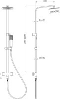 Душевая стойка beWash BV1TMSS6620 черный