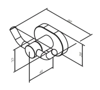 Крючок AM.PM Sense L A7435600 глянцевый хром, на шурупах Крючок AM.PM Sense L A7435600 глянцевый хром, на шурупах