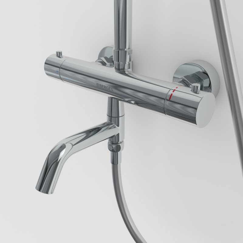 Душевая стойка Berges Kalisto 3R 075021 хром