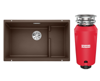 Комплект Мойка Blanco Subline 700-U Level кофе + Измельчитель Franke