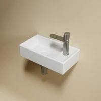 Раковина маленькая в туалет Ceramicanova Element CN6051LMW белый матовый