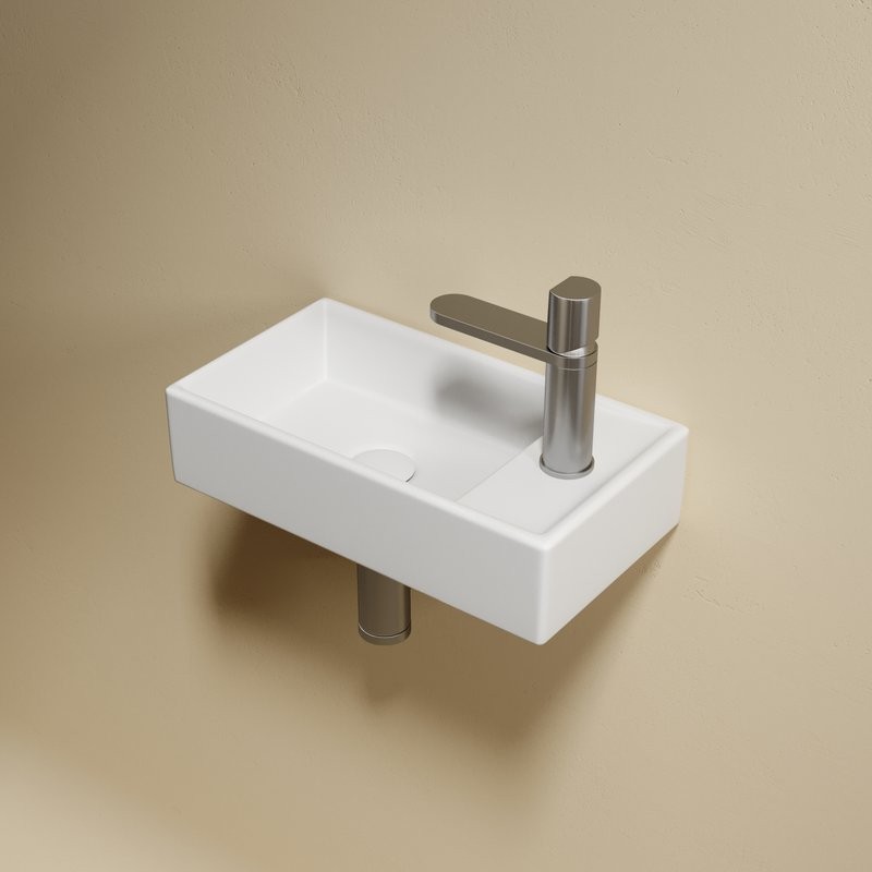 Раковина маленькая в туалет Ceramicanova Element CN6051LMW белый матовый