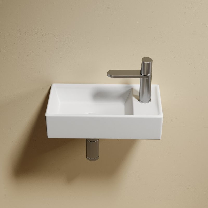 Раковина маленькая в туалет Ceramicanova Element CN6051LMW белый матовый