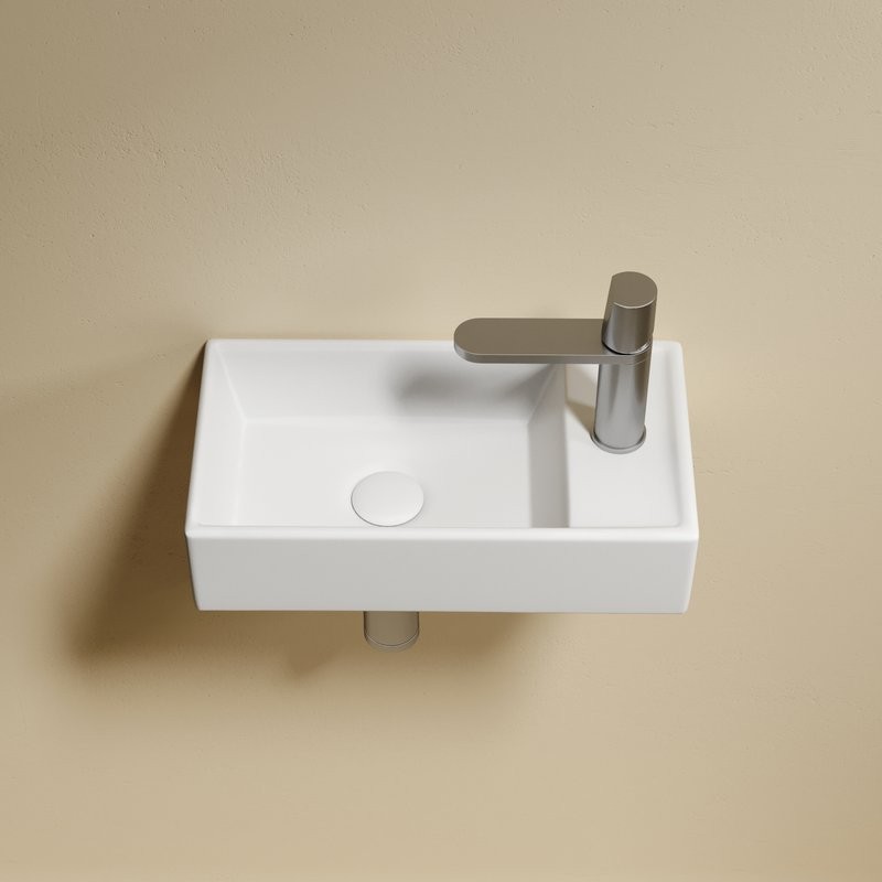 Раковина маленькая в туалет Ceramicanova Element CN6051LMW белый матовый