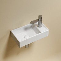 Раковина маленькая в туалет Ceramicanova Element CN6051LMW белый матовый