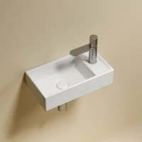 Раковина маленькая в туалет Ceramicanova Element CN6051LMW белый матовый