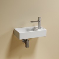 Раковина маленькая в туалет Ceramicanova Element CN6051LMW белый матовый