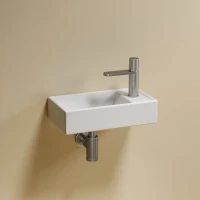 Раковина маленькая в туалет Ceramicanova Element CN6051LMW белый матовый