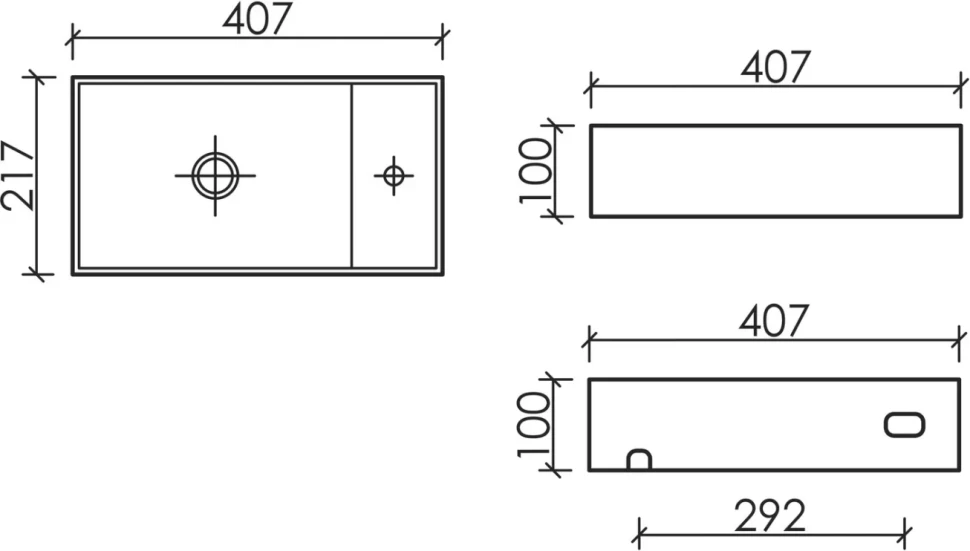 Раковина маленькая в туалет Ceramicanova Element CN6051LMW белый матовый
