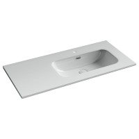 Раковина накладная мебельная Ceramicanova Element прямоугольная 101 см с чашей справа с отверстием под смеситель цвет белый CN7003R