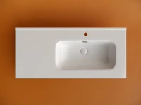 Раковина накладная мебельная Ceramicanova Element прямоугольная 101 см с чашей справа с отверстием под смеситель цвет белый CN7003R