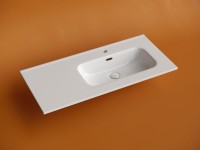 Раковина накладная мебельная Ceramicanova Element прямоугольная 101 см с чашей справа с отверстием под смеситель цвет белый CN7003R