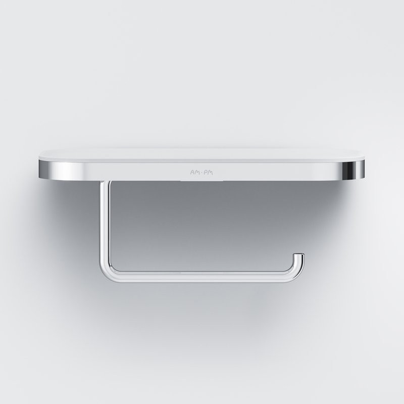 Держатель для туалетной бумаги AM.PM Func A8F341400 с полкой для телефона, хром