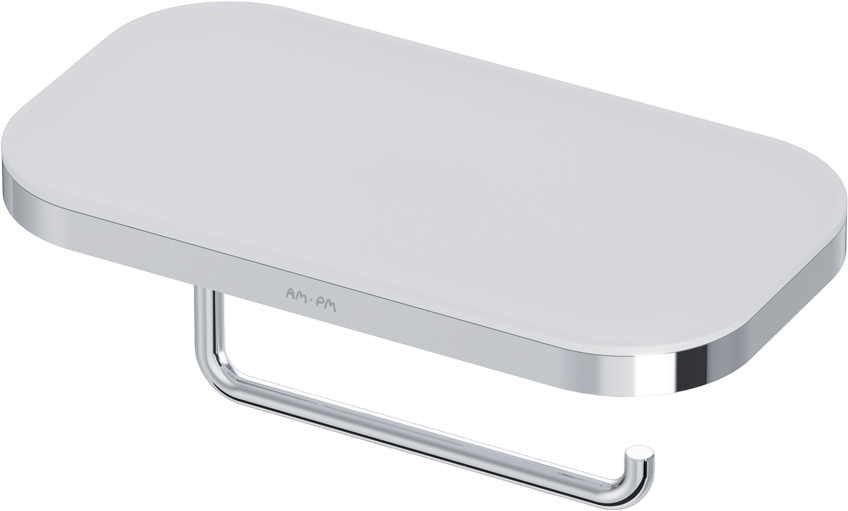 Держатель для туалетной бумаги AM.PM Func A8F341400 с полкой для телефона, хром