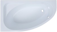Акриловая ванна Aquanet Mia к/с133 246817 L 140x80 см, угловая, левая, пристенная, белая, асимметричная, с каркасом