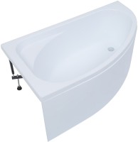 Акриловая ванна Aquanet Mia к/с133 246817 L 140x80 см, угловая, левая, пристенная, белая, асимметричная, с каркасом