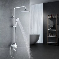 Душевая стойка Shevanik S9836F белый, хром